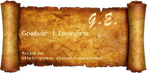 Gombár Eleonóra névjegykártya